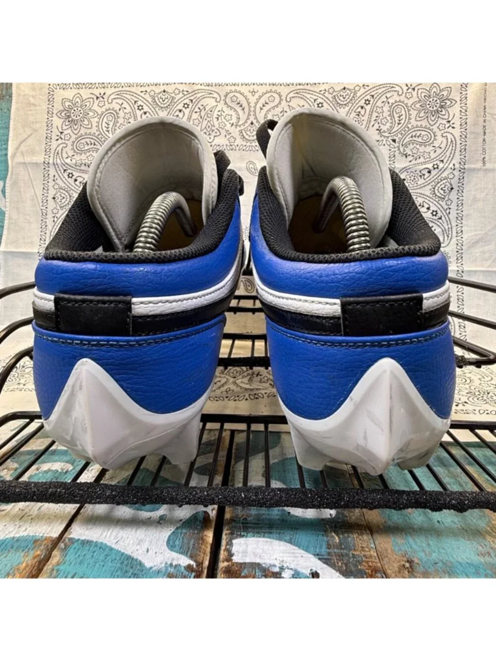 Nike Jordan 1 Low TD Cleats Men's Sz11.5 US Game Royal Football Shoes FJ6245-104